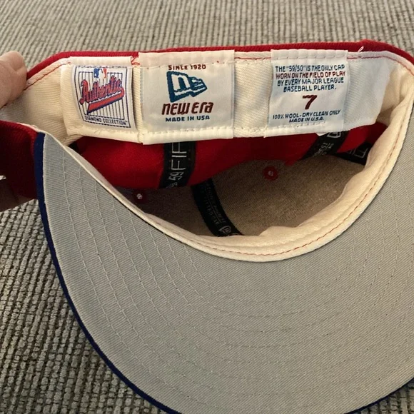 New Era Phillies wool baseball hat cap 59/50 only cap worn on field Philadelphia - Picture 10 of 17